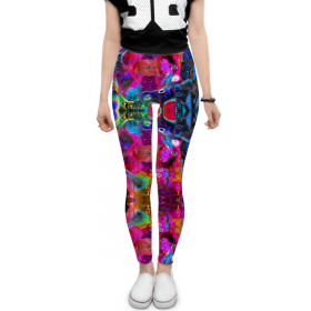 leggings с принтом Abstract Raster 372 в Петрозаводске, 80% полиэстер, 20% эластан | Эластичный пояс, зауженные к низу, низкая посадка | 