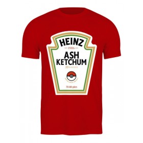 Мужская футболка с принтом Heinz ash Ketchum в Петрозаводске,  |  | 