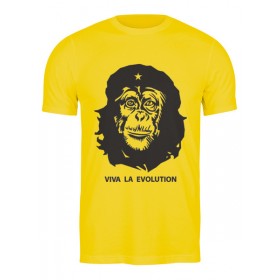 Мужская футболка с принтом Viva La Evolution в Петрозаводске,  |  | Тематика изображения на принте: 