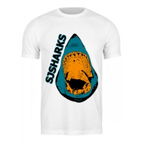 Мужская футболка с принтом San Jose Sharks Сан-Хосе Шаркс в Петрозаводске,  |  | 