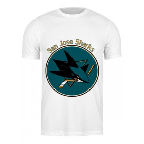 Мужская футболка с принтом San Jose Sharks в Петрозаводске,  |  | Тематика изображения на принте: 