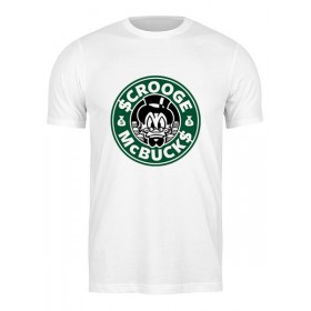 Мужская футболка с принтом Scrooge McBucks (Starbucks) в Петрозаводске,  |  | 