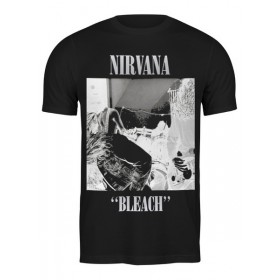 Мужская футболка с принтом Nirvana Bleach album t-shirt в Петрозаводске,  |  | Тематика изображения на принте: 