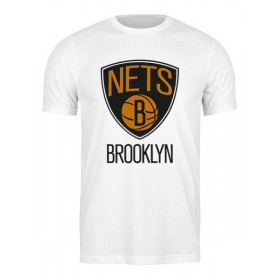 Мужская футболка с принтом Brooklyn Nets в Петрозаводске,  |  | 