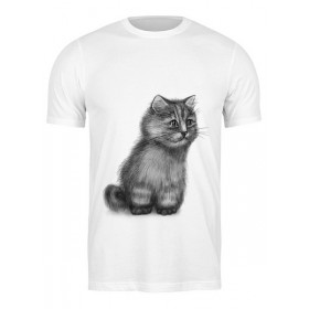 Мужская футболка с принтом Кот из фильма Пыль в Петрозаводске,  |  | Тематика изображения на принте: 