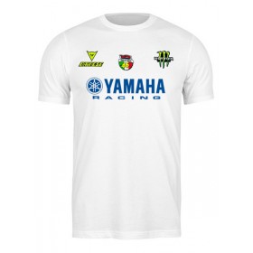 Мужская футболка с принтом Yamaha Racing в Петрозаводске,  |  | 