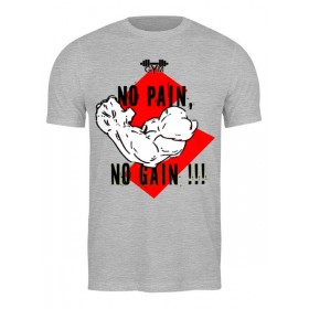 Мужская футболка с принтом NO PAIN NO GAIN.firm в Петрозаводске,  |  | 