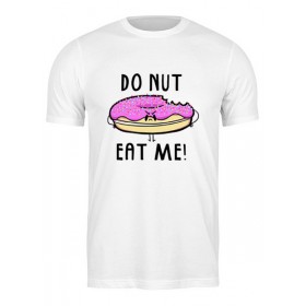 Мужская футболка с принтом Do nut eat me (Не ешь меня) в Петрозаводске,  |  | Тематика изображения на принте: 