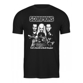 Мужская футболка с принтом Scorpions Band в Петрозаводске,  |  | 