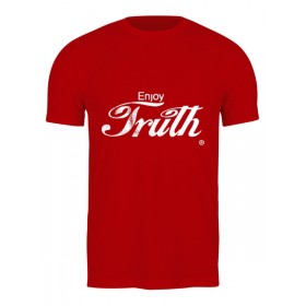 Мужская футболка с принтом Coca Cola Enjoy Truth в Петрозаводске,  |  | Тематика изображения на принте: 