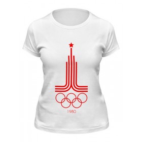 Женская футболка с принтом Олимпиада 80 в Петрозаводске,  |  | 