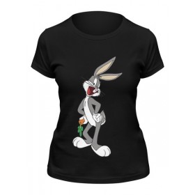 Женская футболка с принтом Багз Банни (Bugs Bunny, Кролик Багз) в Петрозаводске,  |  | 