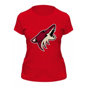 Женская футболка с принтом Arizona Coyotes в Петрозаводске,  |  | 