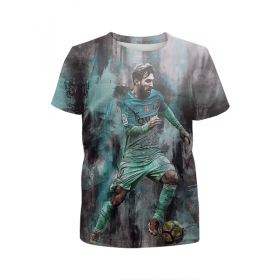 full_print_girl_tee с принтом Lionel Messi в Петрозаводске,  |  | Тематика изображения на принте: 