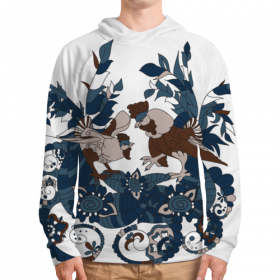 full_print_hoodie с принтом петушиное разноцветие в Петрозаводске, 92% хлопка 8% эластана Плотность: 245 гр/м2 |  | 