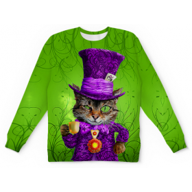full_print_kids_sweatshirt с принтом Чеширский котик в Петрозаводске,  |  | 