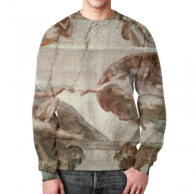 full_print_sweatshirt с принтом Сотворение Адама в Петрозаводске,  |  | 