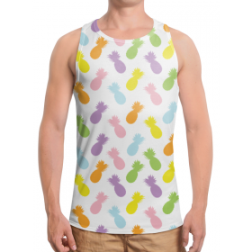 full_print_tanktop с принтом Ананасы! в Петрозаводске,  |  | Тематика изображения на принте: 