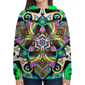 full_print_woman_hoodie с принтом Mandala HD 4 в Петрозаводске,  |  | 