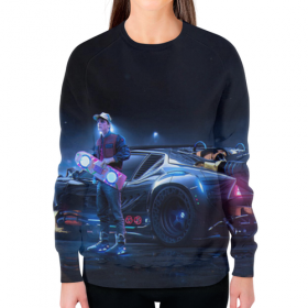 full_print_woman_sweatshirt с принтом Марти Макфлай (Назад в Будущее) в Петрозаводске,  |  | 