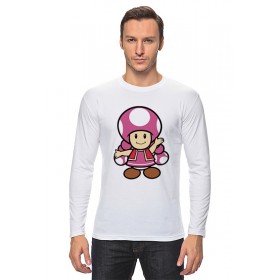 Мужской лонгслив с принтом Toadette (Mario) в Петрозаводске, Хлопок |  | 