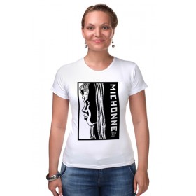 Женская футболка стрэйч с принтом Michonne (Walking Dead) в Петрозаводске,  |  | 