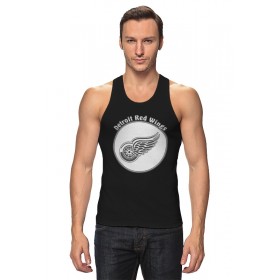 tanktop с принтом Detroit Red Wings в Петрозаводске,  |  | Тематика изображения на принте: 