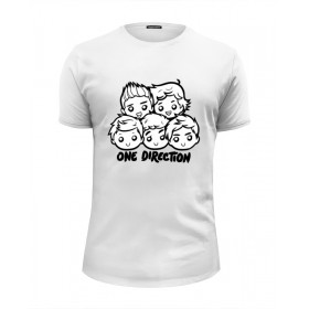 Мужская футболка Premium с принтом One Direction в Петрозаводске, Белый, черный, серый меланж, голубой: 100% хлопок, плотность 160 гр. Остальные цвета: 92% хлопок, 8% лайкра, плотность 170-180гр. |  | 