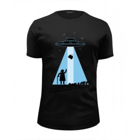Мужская футболка Premium с принтом Mars Attacks в Петрозаводске, Белый, черный, серый меланж, голубой: 100% хлопок, плотность 160 гр. Остальные цвета: 92% хлопок, 8% лайкра, плотность 170-180гр. |  | 
