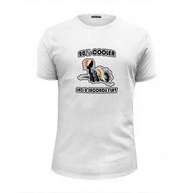 Мужская футболка Premium с принтом Rainbow Dash Urban в Петрозаводске, Белый, черный, серый меланж, голубой: 100% хлопок, плотность 160 гр. Остальные цвета: 92% хлопок, 8% лайкра, плотность 170-180гр. |  | 