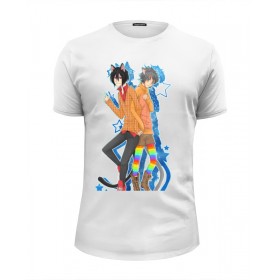 Мужская футболка Premium с принтом Nyan Cat Tac Nayn T-shirt в Петрозаводске, Белый, черный, серый меланж, голубой: 100% хлопок, плотность 160 гр. Остальные цвета: 92% хлопок, 8% лайкра, плотность 170-180гр. |  | 