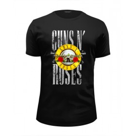 Мужская футболка Premium с принтом Guns N Roses в Петрозаводске, Белый, черный, серый меланж, голубой: 100% хлопок, плотность 160 гр. Остальные цвета: 92% хлопок, 8% лайкра, плотность 170-180гр. |  | 