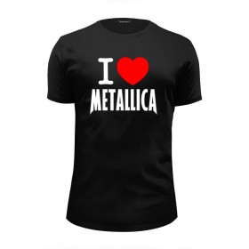 Мужская футболка Premium с принтом I love Metallica в Петрозаводске, Белый, черный, серый меланж, голубой: 100% хлопок, плотность 160 гр. Остальные цвета: 92% хлопок, 8% лайкра, плотность 170-180гр. |  | Тематика изображения на принте: 