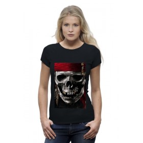 Женская футболка Premium с принтом пираты карибского моря в Петрозаводске,  |  | 