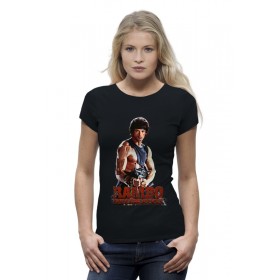 Женская футболка Premium с принтом Rambo в Петрозаводске,  |  | 