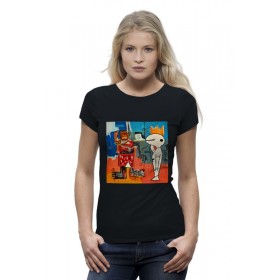 Женская футболка Premium с принтом Basquiat/Жан-Мишель Баския в Петрозаводске,  |  | 