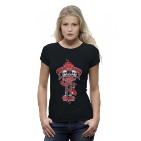 Женская футболка Premium с принтом Guns n roses в Петрозаводске,  |  | 