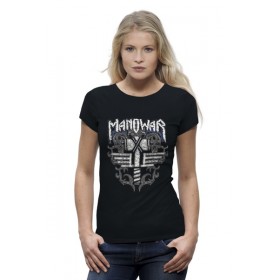 Женская футболка Premium с принтом Manowar Band в Петрозаводске,  |  | 