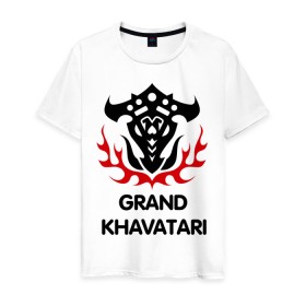 Мужская футболка хлопок с принтом Orc Fighter - Grand Khavatari в Петрозаводске, 100% хлопок | прямой крой, круглый вырез горловины, длина до линии бедер, слегка спущенное плечо. | grand khavatari | lineage