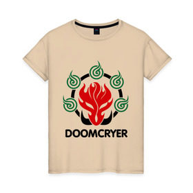 Женская футболка хлопок с принтом Orc Mage - Doomcryer в Петрозаводске, 100% хлопок | прямой крой, круглый вырез горловины, длина до линии бедер, слегка спущенное плечо | doomcryer | lineage | orc mage