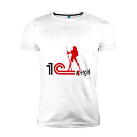 Мужская футболка премиум 1C SuperGirl (3) купить в Петрозаводске