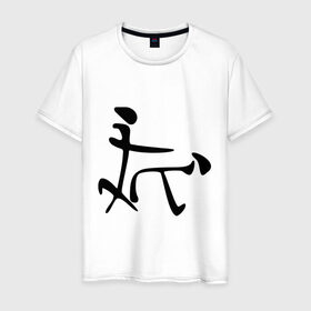 Мужская футболка хлопок с принтом Иероглиф раком в Петрозаводске, 100% хлопок | прямой крой, круглый вырез горловины, длина до линии бедер, слегка спущенное плечо. | доги стайл | иероглиф