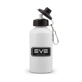 Бутылка спортивная с принтом EVE online в Петрозаводске, металл | емкость — 500 мл, в комплекте две пластиковые крышки и карабин для крепления | ив | игра | компьютерная