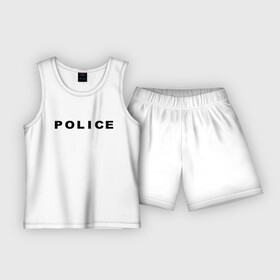 Детская пижама с шортами хлопок с принтом POLICE в Петрозаводске,  |  | police | правоохранительные органы