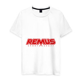 Мужская футболка хлопок с принтом Remus (2) в Петрозаводске, 100% хлопок | прямой крой, круглый вырез горловины, длина до линии бедер, слегка спущенное плечо. | auto | remus | авто | автомобильные | машины | ремус