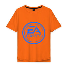 Мужская футболка хлопок Oversize с принтом EA Games в Петрозаводске, 100% хлопок | свободный крой, круглый ворот, “спинка” длиннее передней части | Тематика изображения на принте: arts | electronic | игра | компьютерная