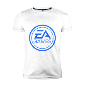 Мужская футболка премиум с принтом EA Games в Петрозаводске, 92% хлопок, 8% лайкра | приталенный силуэт, круглый вырез ворота, длина до линии бедра, короткий рукав | Тематика изображения на принте: arts | electronic | игра | компьютерная