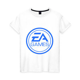 Женская футболка хлопок с принтом EA Games в Петрозаводске, 100% хлопок | прямой крой, круглый вырез горловины, длина до линии бедер, слегка спущенное плечо | arts | electronic | игра | компьютерная