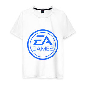 Мужская футболка хлопок с принтом EA Games в Петрозаводске, 100% хлопок | прямой крой, круглый вырез горловины, длина до линии бедер, слегка спущенное плечо. | arts | electronic | игра | компьютерная