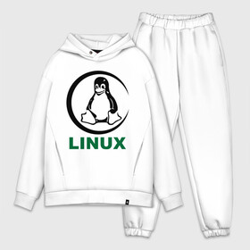Мужской костюм хлопок OVERSIZE с принтом Linux в Петрозаводске,  |  | пингвин
